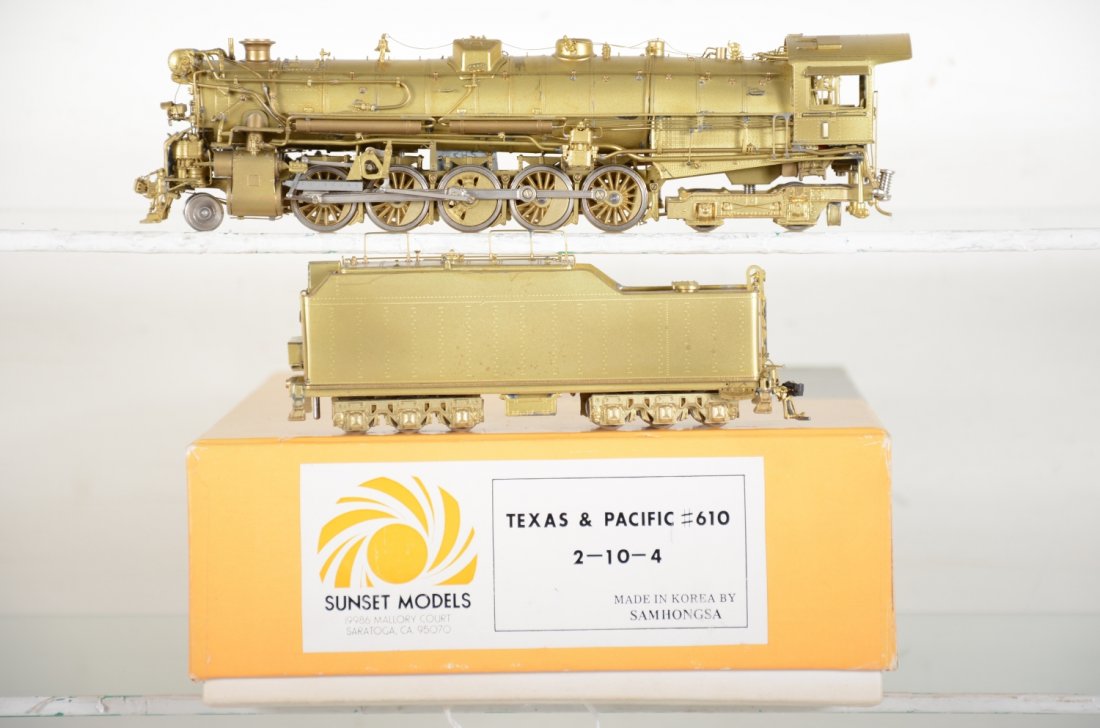 Sunset HO Brass T&P 2-10-4 Locomotive (1 of 4)