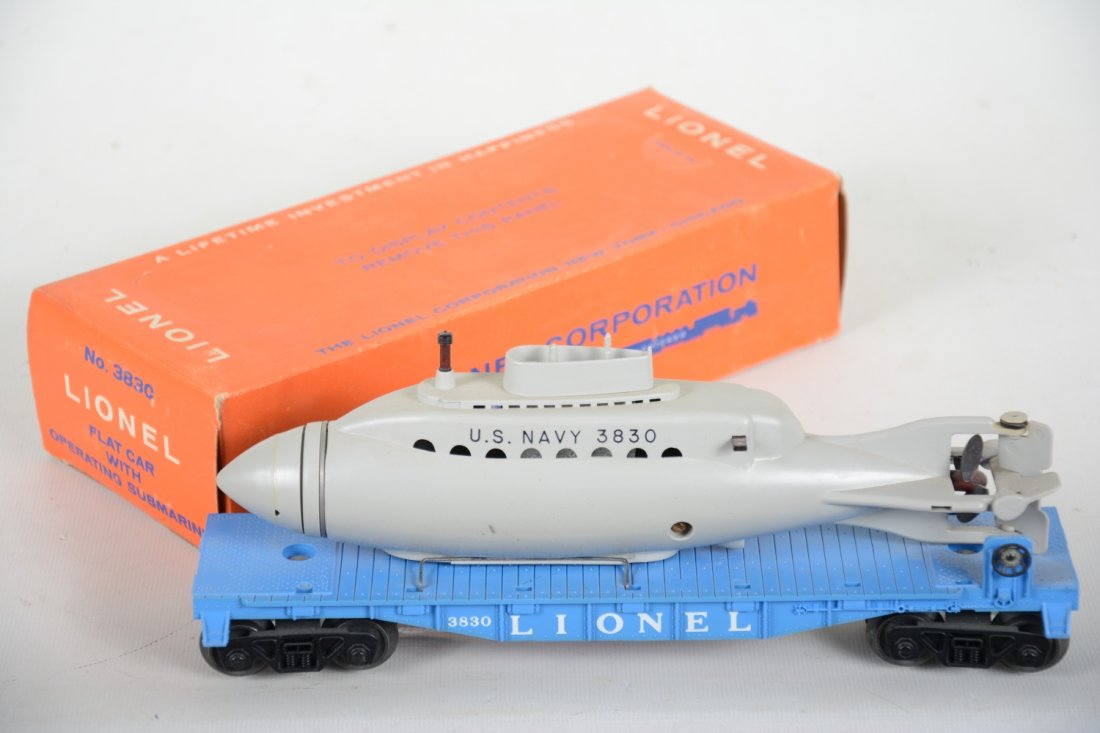 NMint Boxed Lionel 3830 Flat With Submarine (1 of 4)