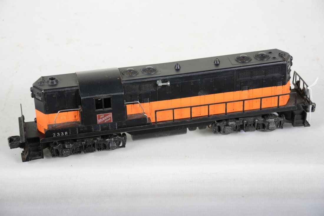 Lionel 2338 MR GP7 Diesel: Clean cab, chassis shows moderate runtime, up-graded to electronic horn, C6