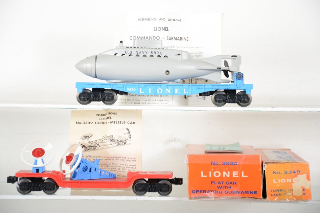 Mint Boxed Lionel 3830 & 3349 Space Cars (1 of 4)