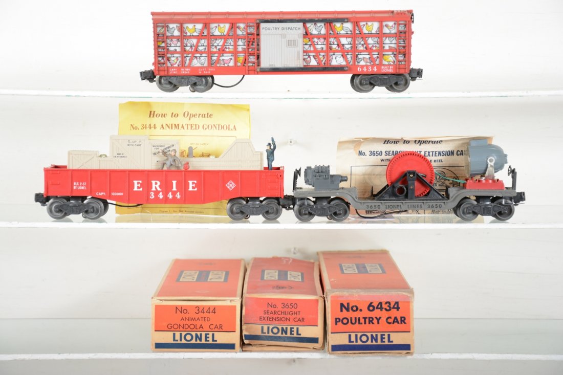 Clean Boxed Lionel 3650, 3444 & 6434 Freight Cars (1 of 4)