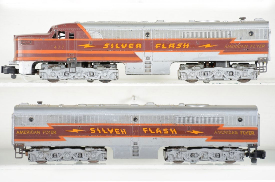 American Flyer 477 & 478 Silver Flash Diesels (1 of 4)