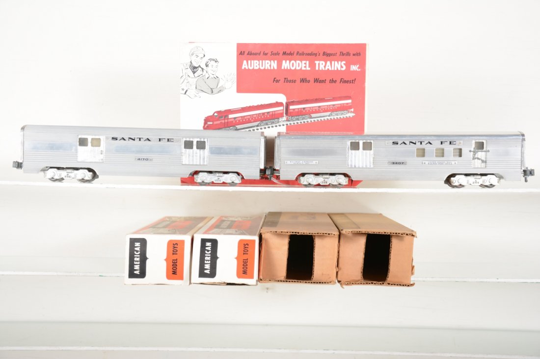 Boxed AMT Cars & Catalog: Includes a 2008 SF baggage; 2001 SF RPO, both like new with boxes & shippers; 1953 Auburn/AMT catalog.