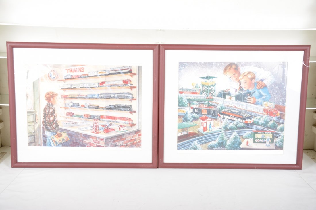 Signed Angela Trotta Lionel Train Prints (1 of 9)