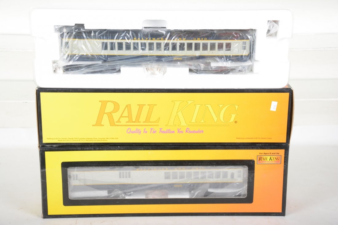 MTH RailKing 30-2134-0 & -3 B&O Doodlebug Set (1 of 2)