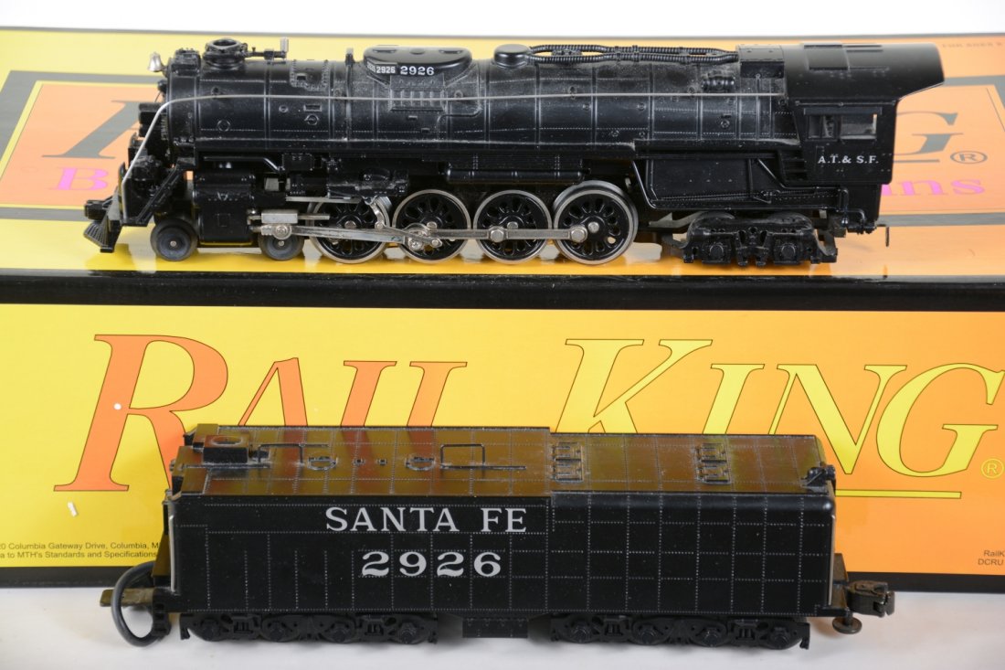 MTH RailKing 30-1140-0 ATSF Northern: Nice 4-8-4 loco equipped with ProtoSmoke, light & Whistle. It shows light playwear with box, C7+