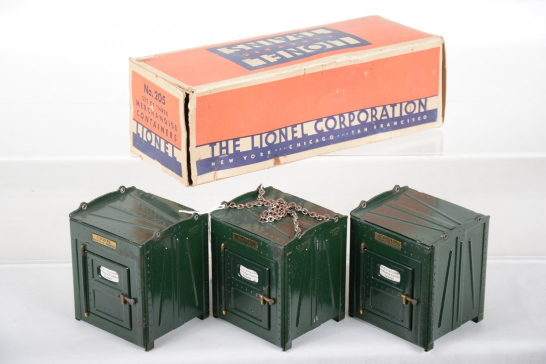 Nice Boxed Lionel 205 Container Set (1 of 2)