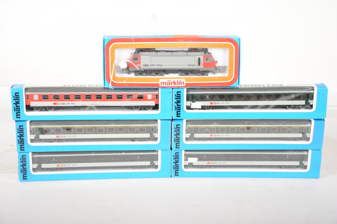 Boxed Marklin HO Swiss Passenger Set (1 of 2)