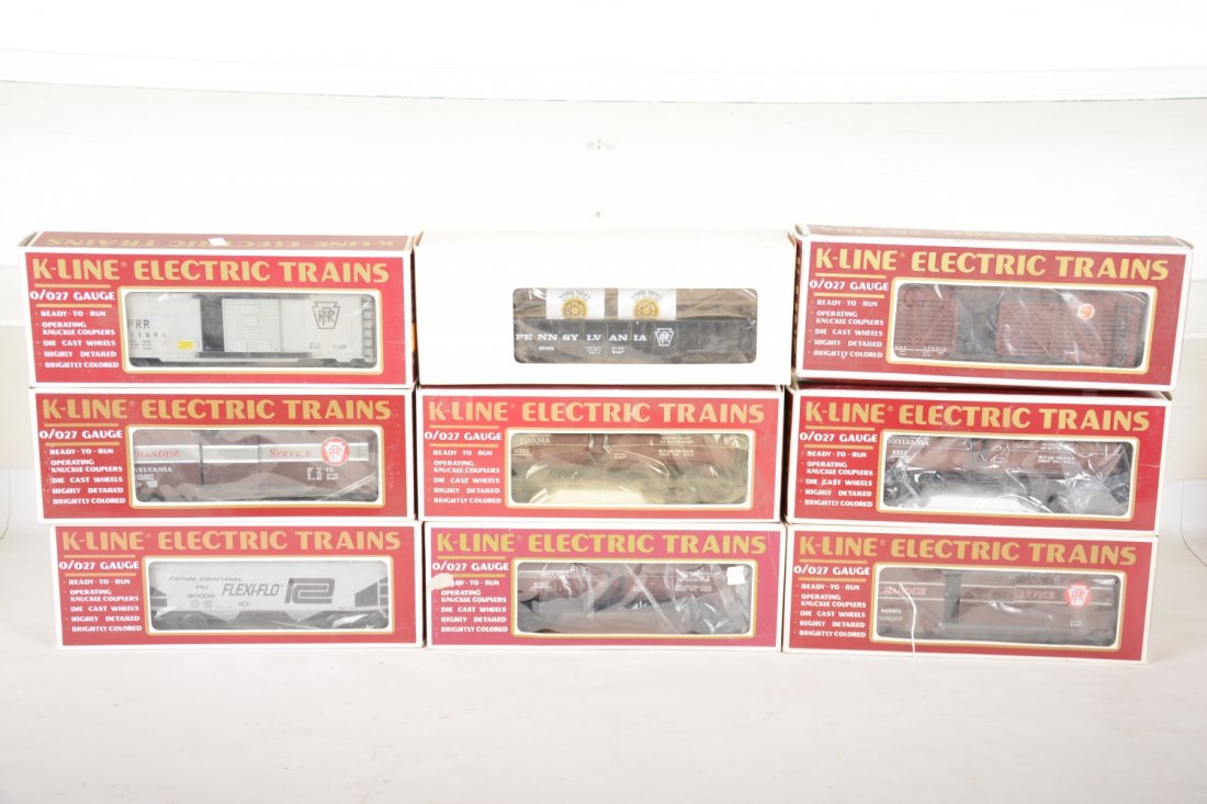 9 K-Line PRR Freight Cars (1 of 2)