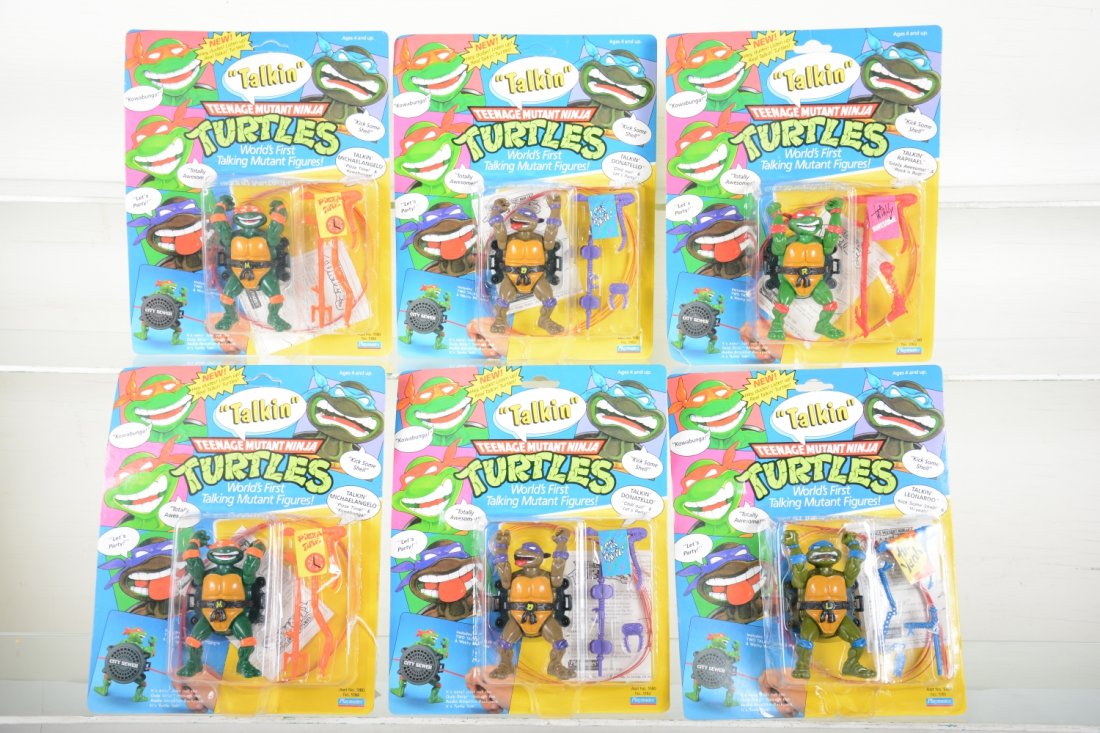6 Talking Teenage Mutant Ninja Turtles Action Figures (1 of 2)