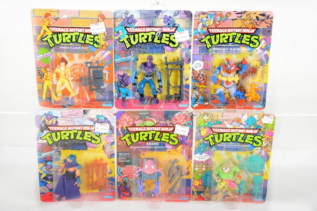 6 Teenage Mutant Ninja Turtles Action Figures, 1990 (1 of 2)