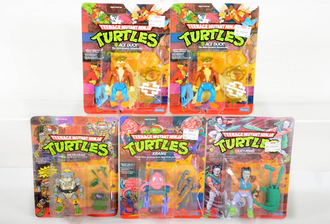 5 Teenage Mutant Ninja Turtles Action Figures, 1989 (1 of 2)
