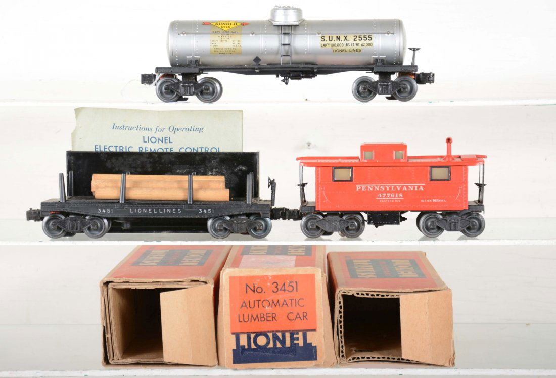 Nice Boxed Lionel 2555, 3561 & 2472 Freights (1 of 2)