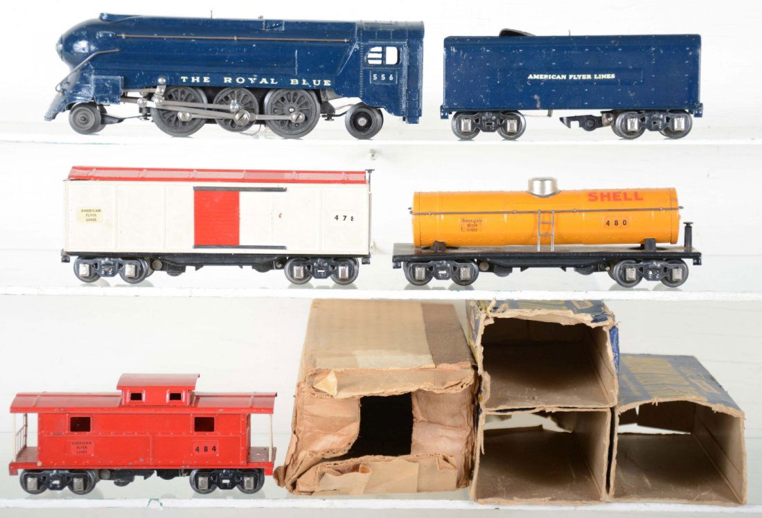 Boxed American Flyer Prewar Royal Blue Set (1 of 4)