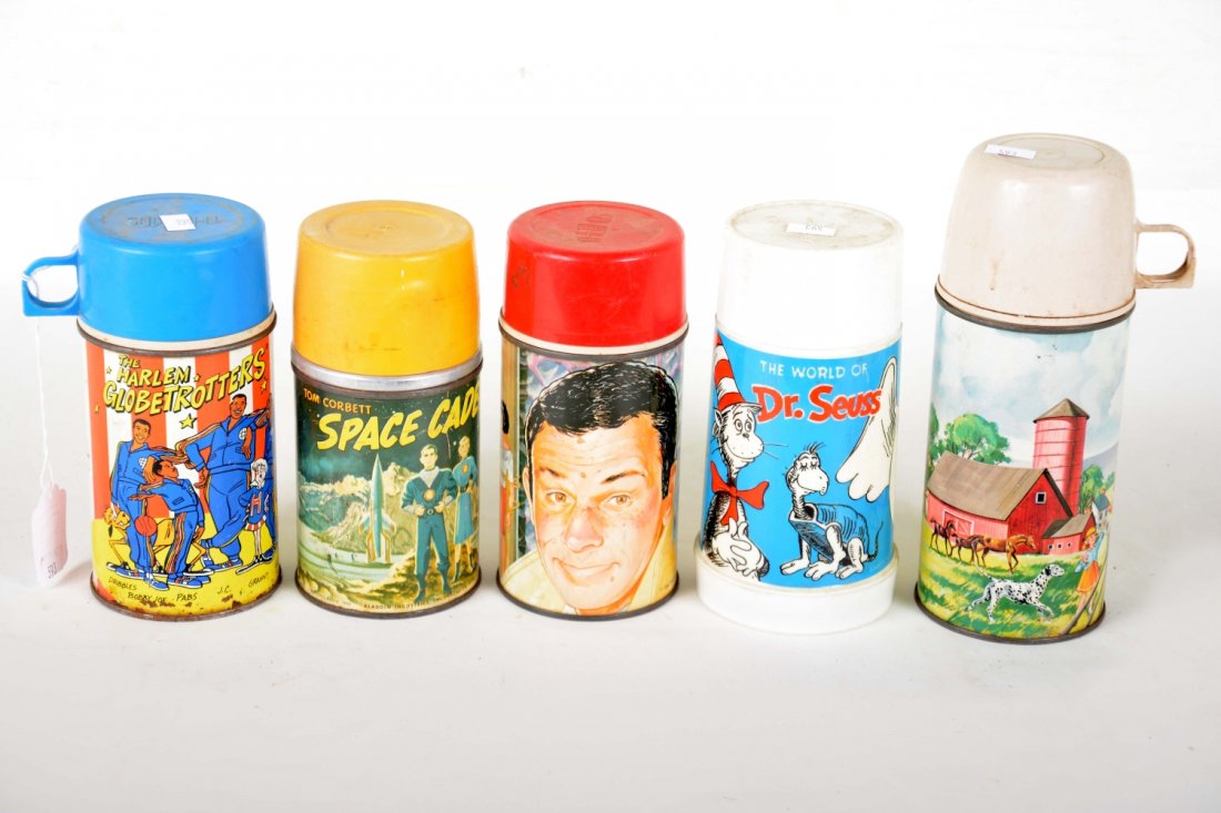 5 Vintage Lunch Box Thermoses (1 of 3)