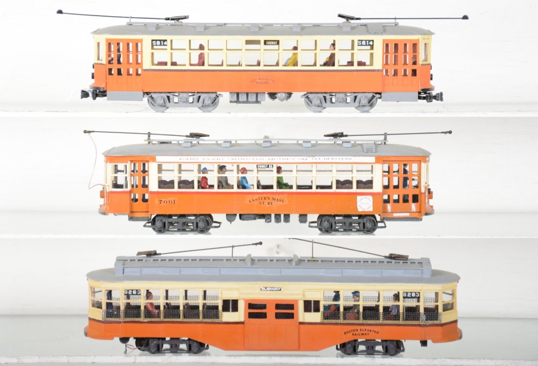 Custom Built O Scale 2-Rail Boston Trolleys (1 of 4)