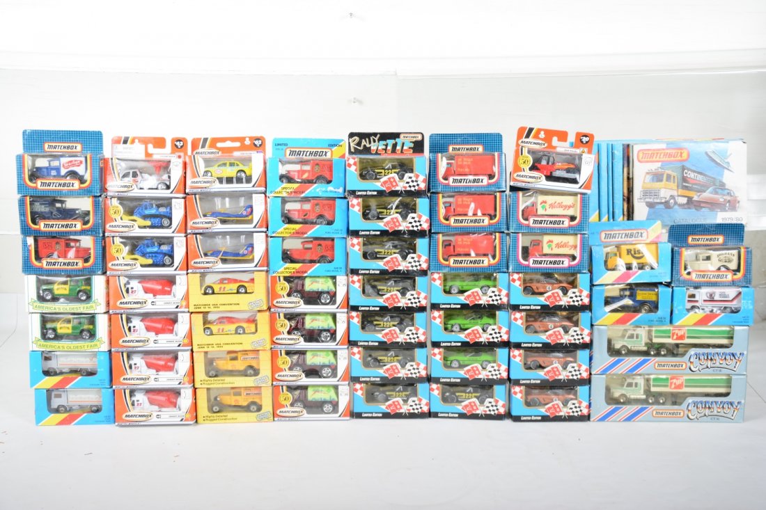 50+ Matchbox Vehicles, Plus Catalogs (1 of 3)