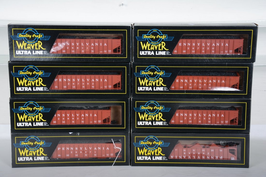 8 Different Weaver PRR 3-Bay Hoppers (1 of 2)