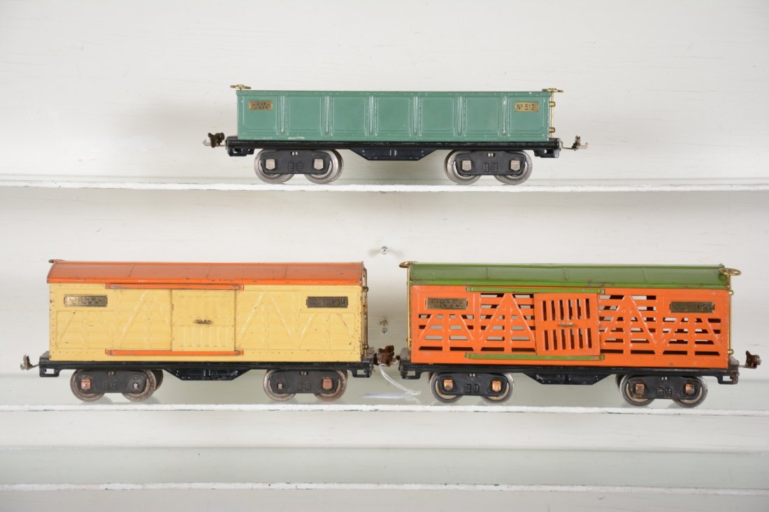 Clean Lionel 512, 513 & 514 Freight Cars (1 of 4)