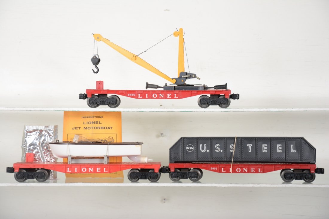 Clean Lionel 6501, 6802 & 6660 Flat Cars (1 of 4)