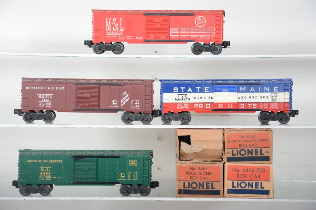 4 Boxed Lionel 6464 Boxcars (1 of 4)