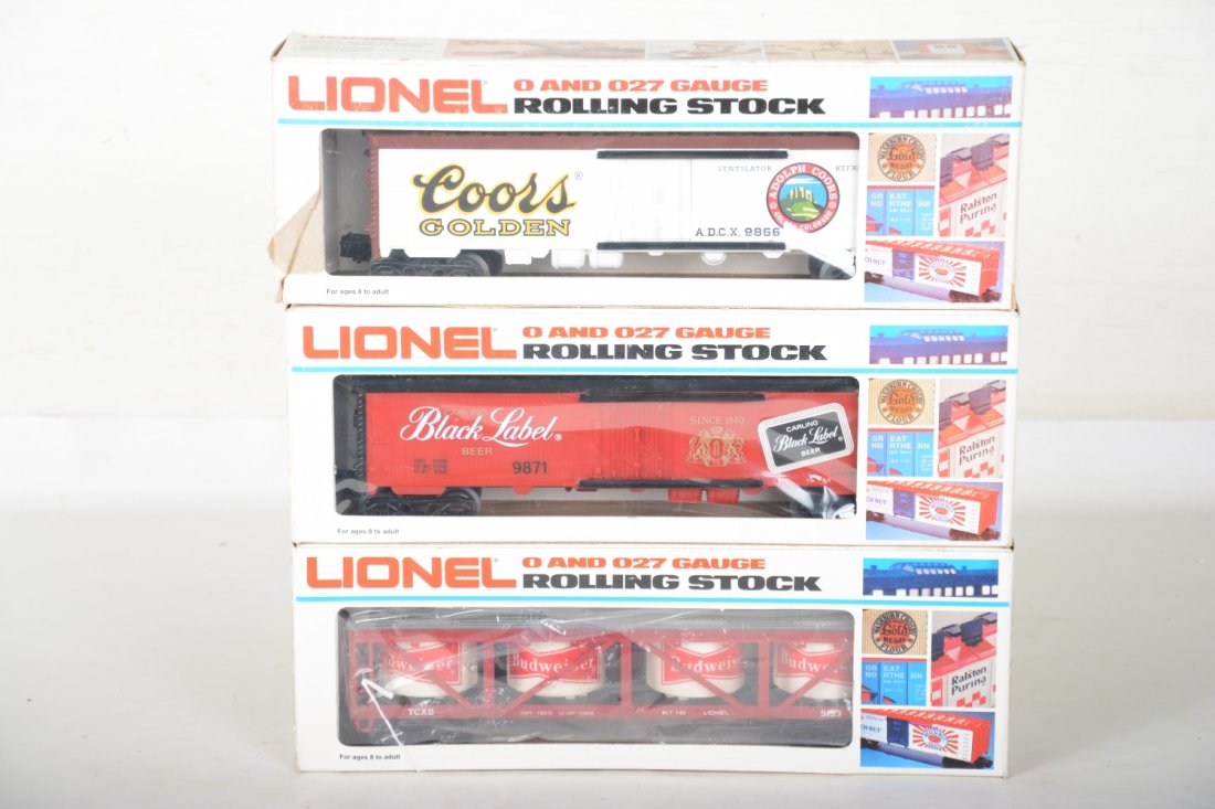 3 Lionel MPC Beer Cars, 1 Scarce! (1 of 2)