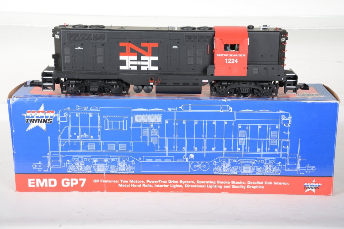 USA 22114 NH GP9 Diesel: G Gauge. Nice diesel with LGB couplers, handrails included. It shows light runtime with C9 body & box.