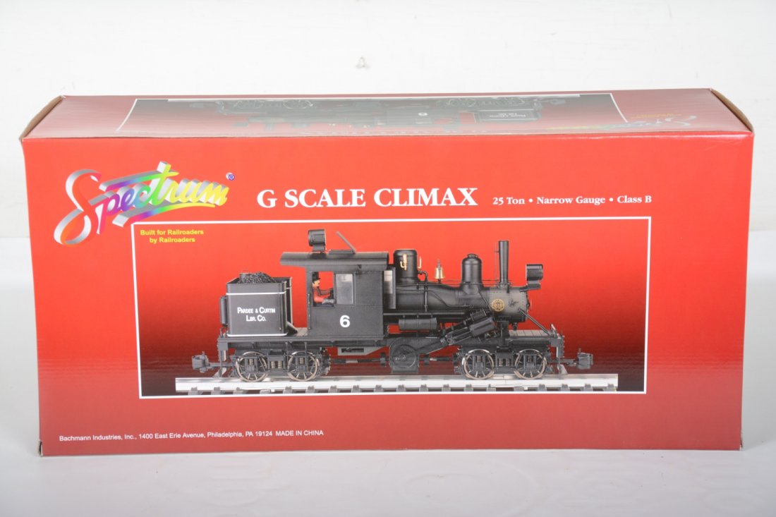 Bachmann 81180 44 Ton P&D Lumber Climax: G Gauge. Nice 25 ton model that is new in box, C10