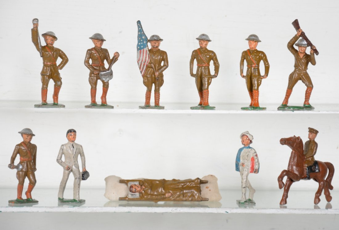 11 Grey Iron Dimestore Soldiers (1 of 2)