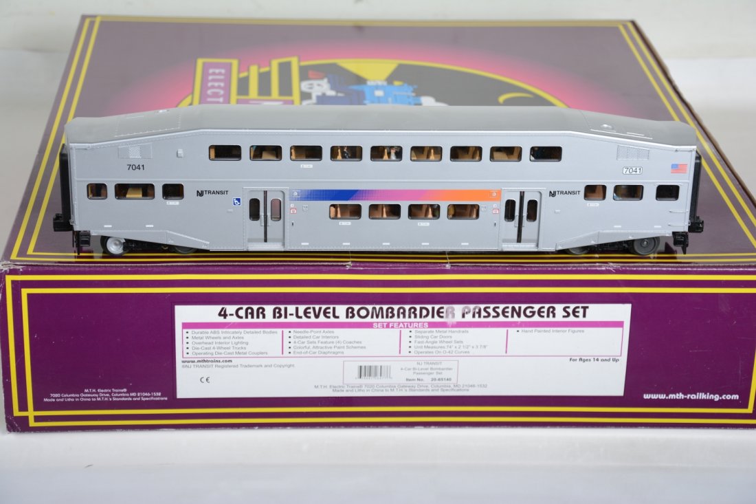 O Ga. MTH 20-65140 NJ Transit Bombardier Set (1 of 2)