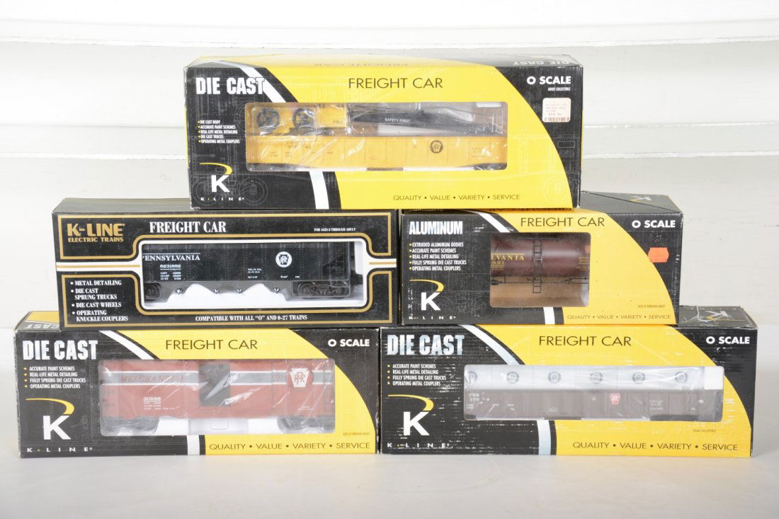 O Ga. K-Line Diecast PRR Freight Cars (1 of 2)