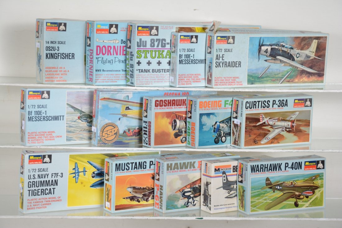 15 1960s Monogram Airplane Model Kits (1 of 2)