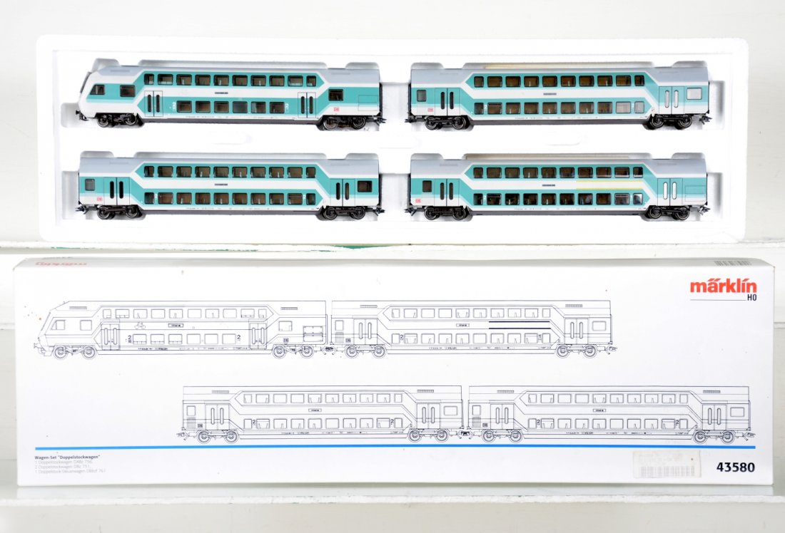Marklin HO 43580 DB Duplex Passenger Car Set (1 of 2)
