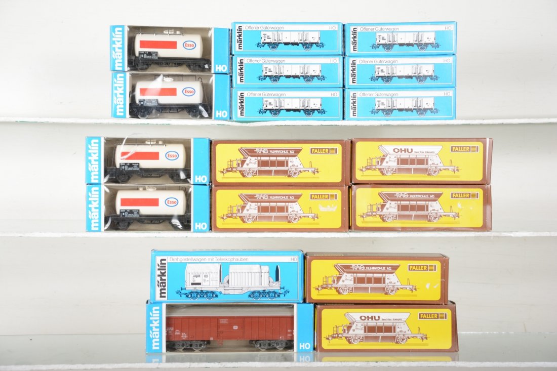 Boxed Marklin & Faller HO Freight Cars (1 of 1)