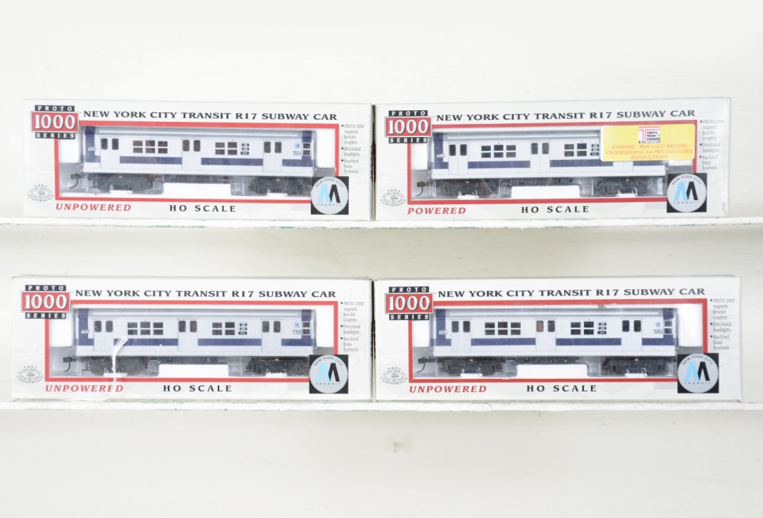 Proto 1000 HO NYC R17 Blue Stripe Subway Set (1 of 3)
