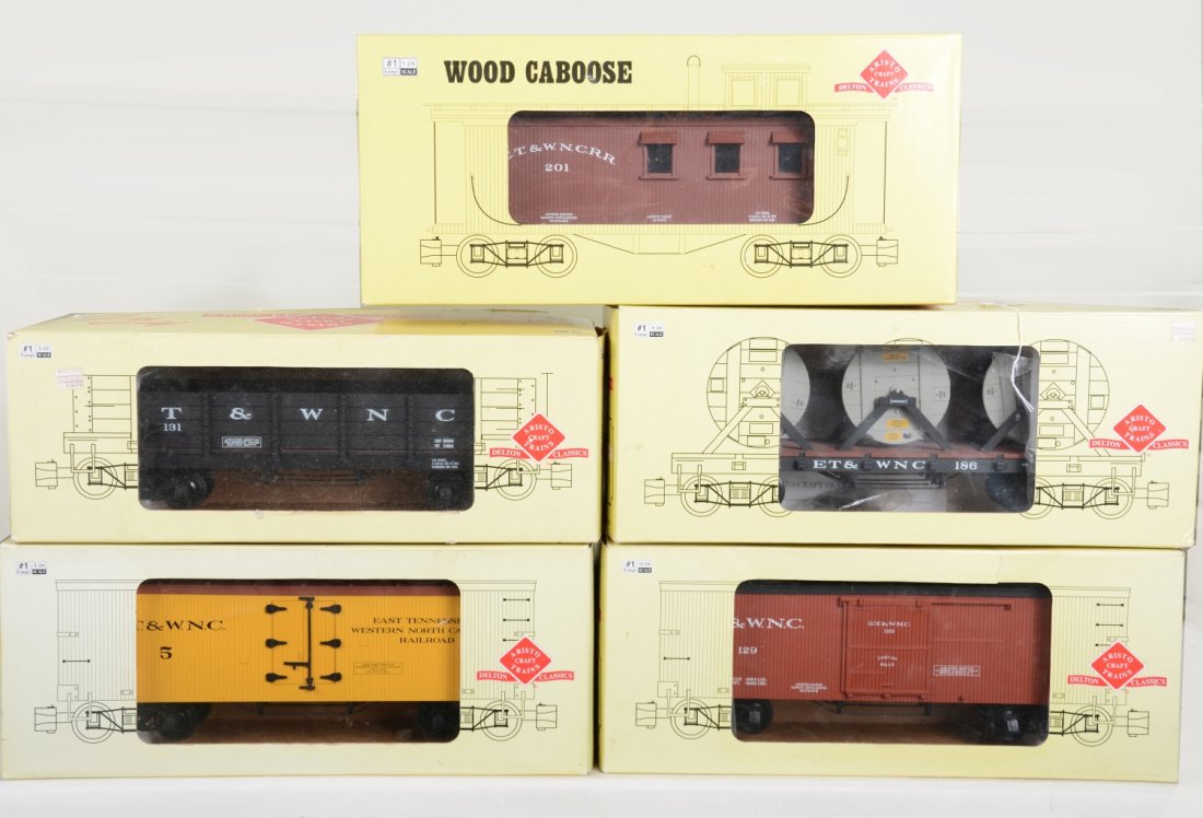 5 Aristo-Craft ET & WNC Freight Cars (1 of 2)