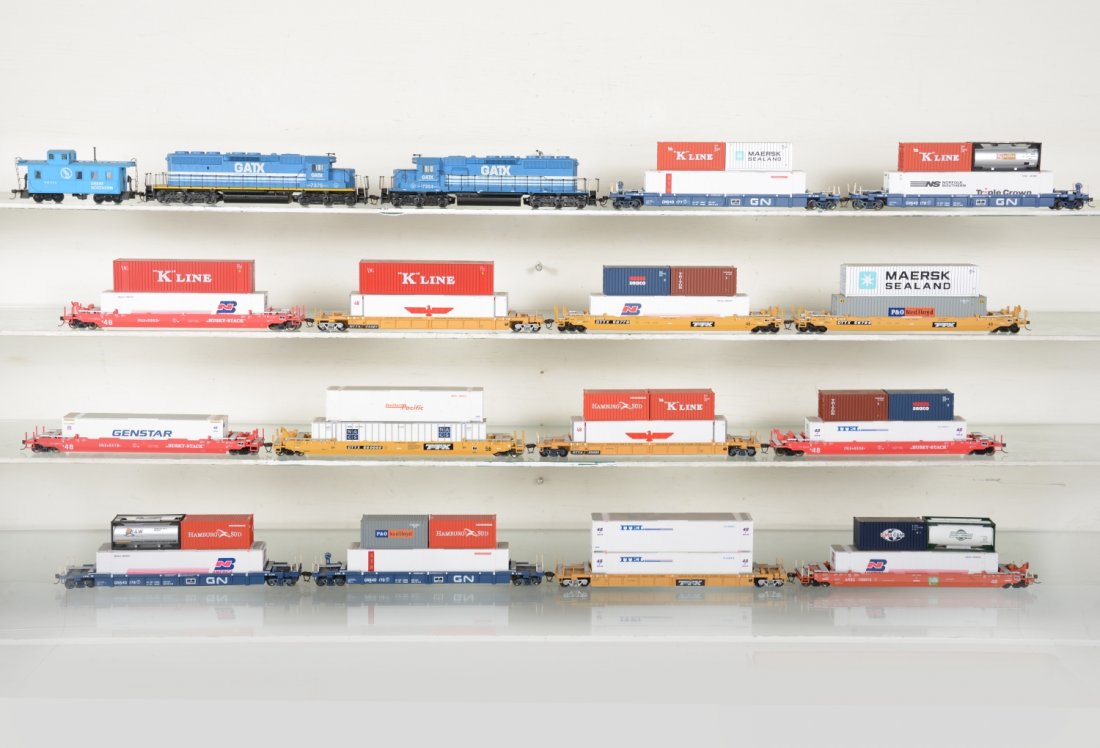 HO GA Nice GATX Well Car Train Set (1 of 4)