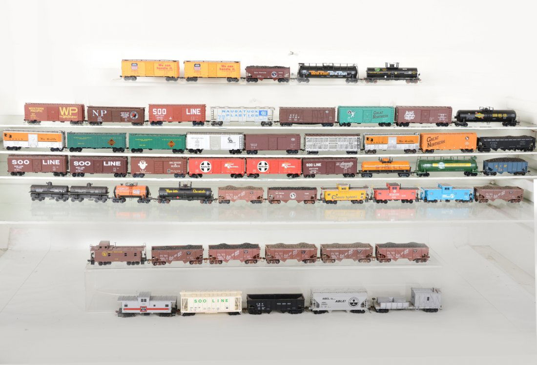 HO GA 50+ Assorted Freight Cars (1 of 4)