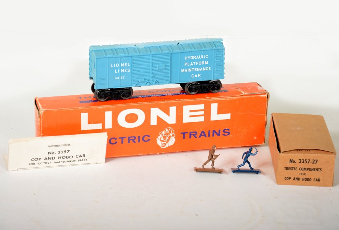 Scarce Boxed Lionel 3357 Teal Cop & Hobo Car (1 of 5)