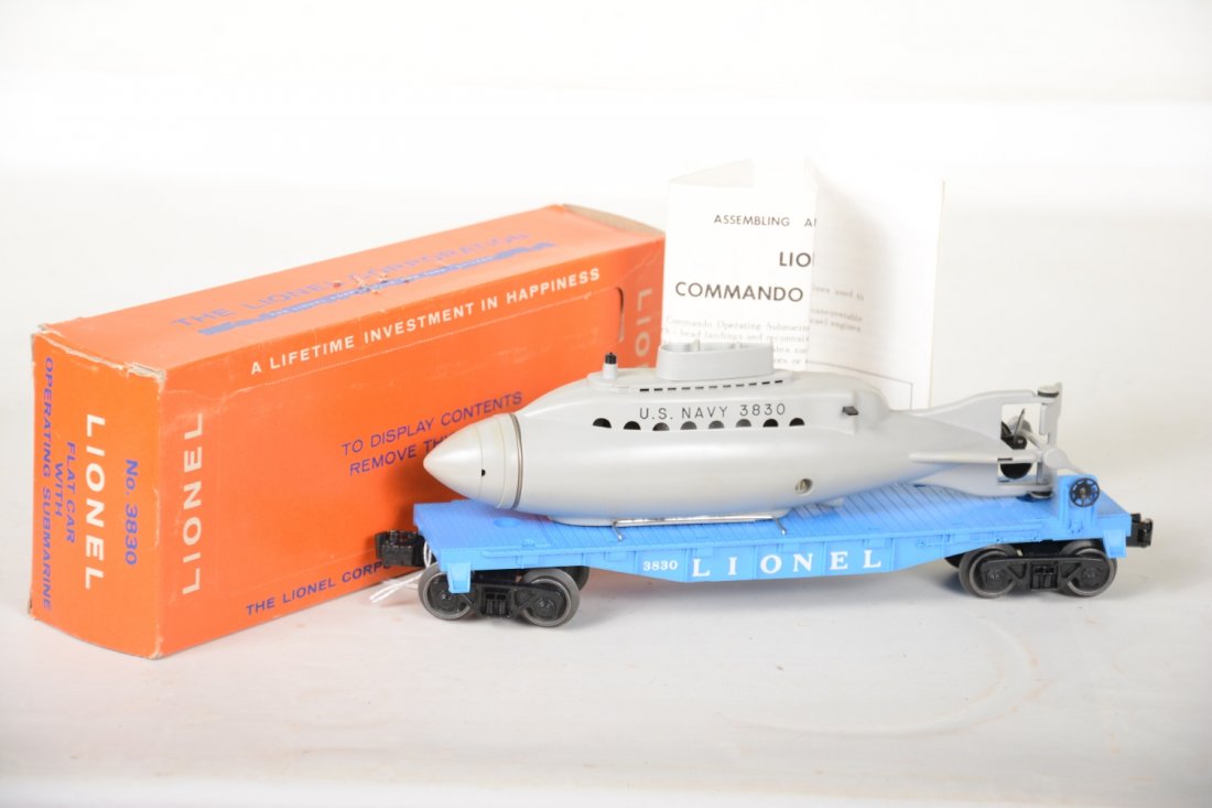 NMINT Boxed Lionel 3830 Flat With Submarine (1 of 3)