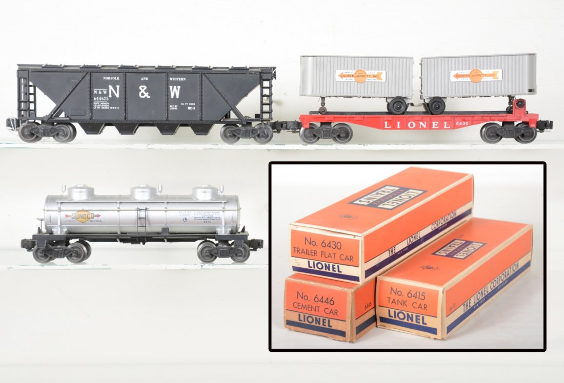 Clean boxed Lionel 6446, 6425 & 6430 Freight Cars (1 of 6)