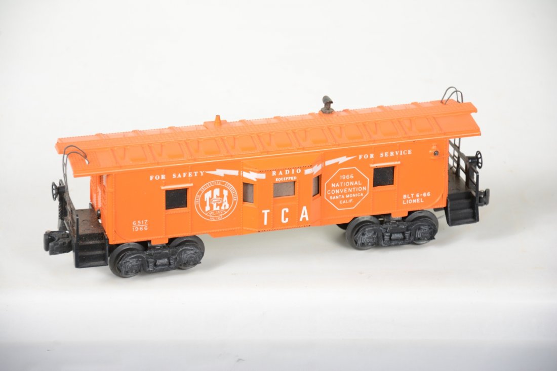 NMINT Lionel 6417-60 TCA Baywindow Caboose: 2nd TCA car made! Clean unhandled satin patina, unrun with 6517-75 frame stamping intact. It is NMINT, C9+. WOW!