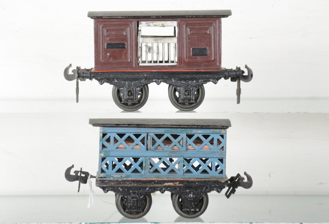 Early Carette 16cm Painted Poultry & Horse Cars (1 of 4)