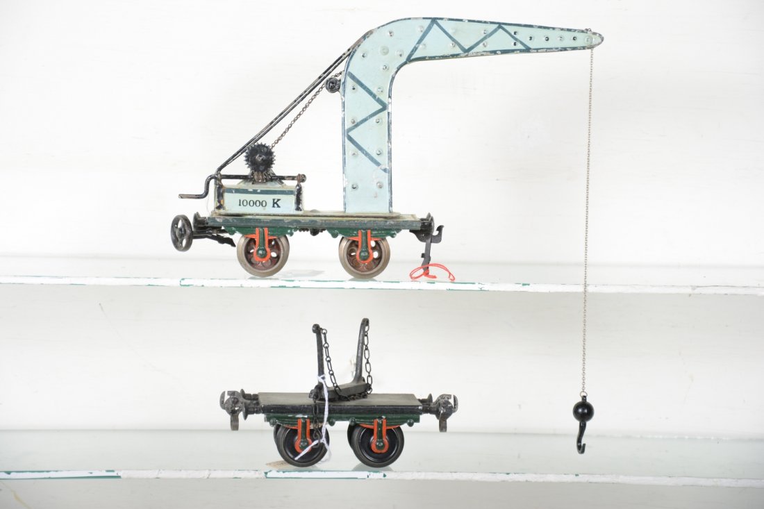 Early Marklin Hand-Painted 16cm Crane & Tender (1 of 4)
