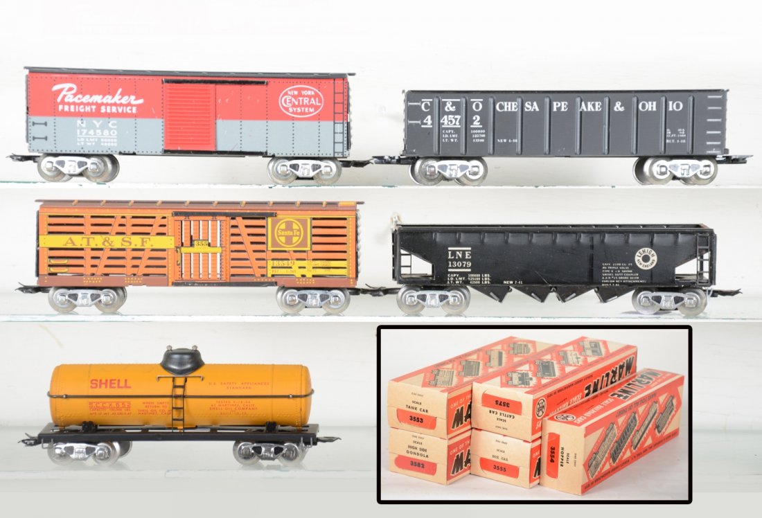 Mint Boxed Marx 3/16 Freight Cars (1 of 6)