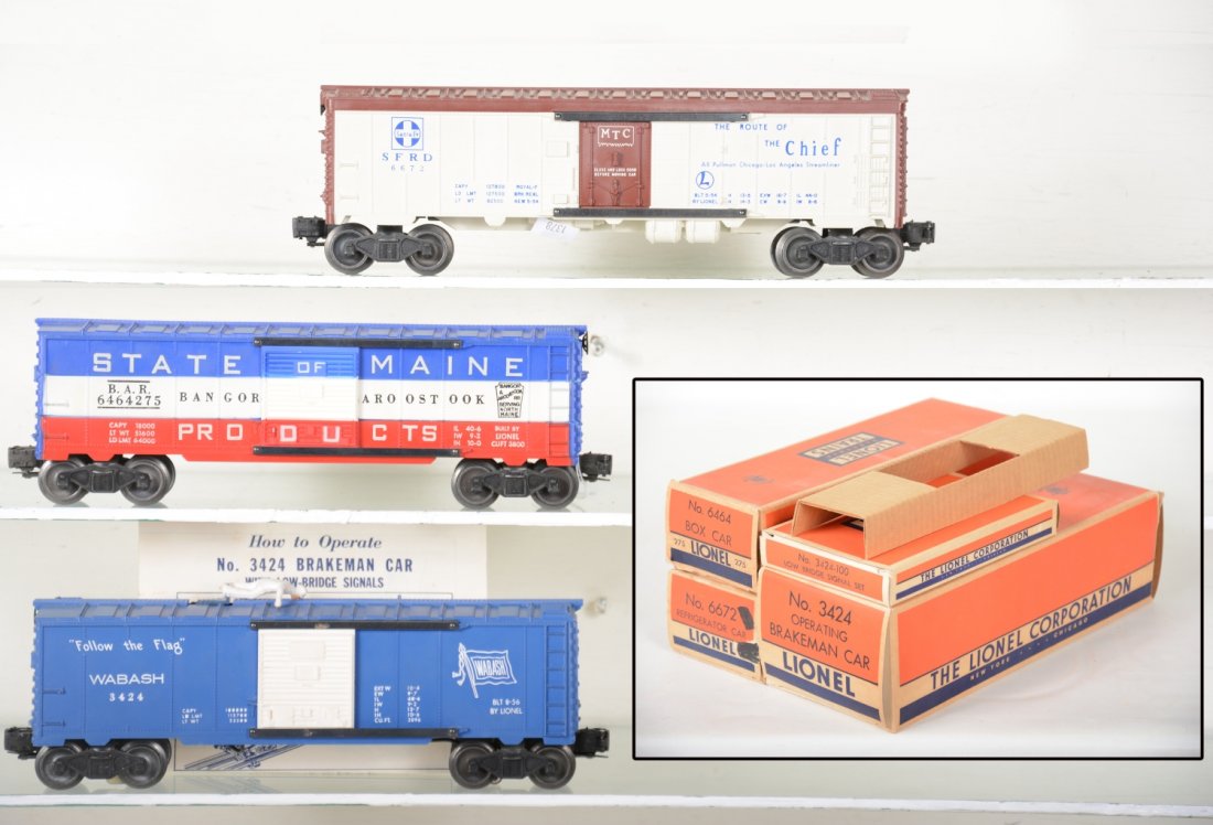 Clean Boxed Lionel 3424, 6672 & 6464-275 freights (1 of 7)