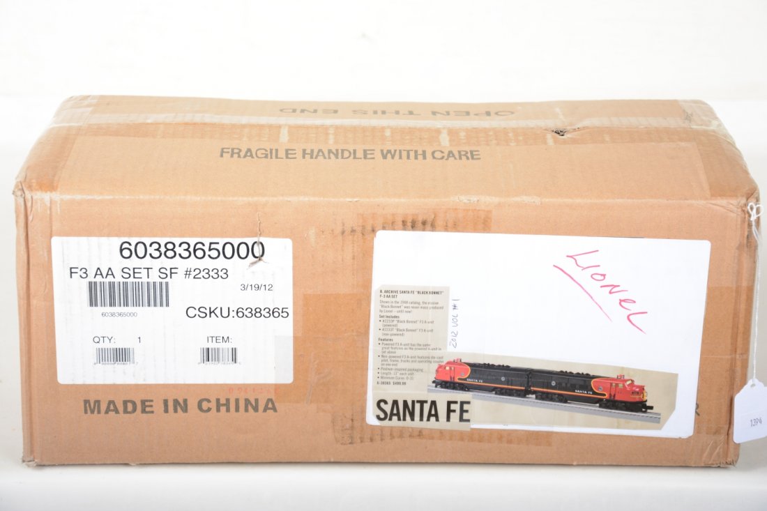 Mint Lionel 38365 SF F3 Black Bonnet (1 of 2)