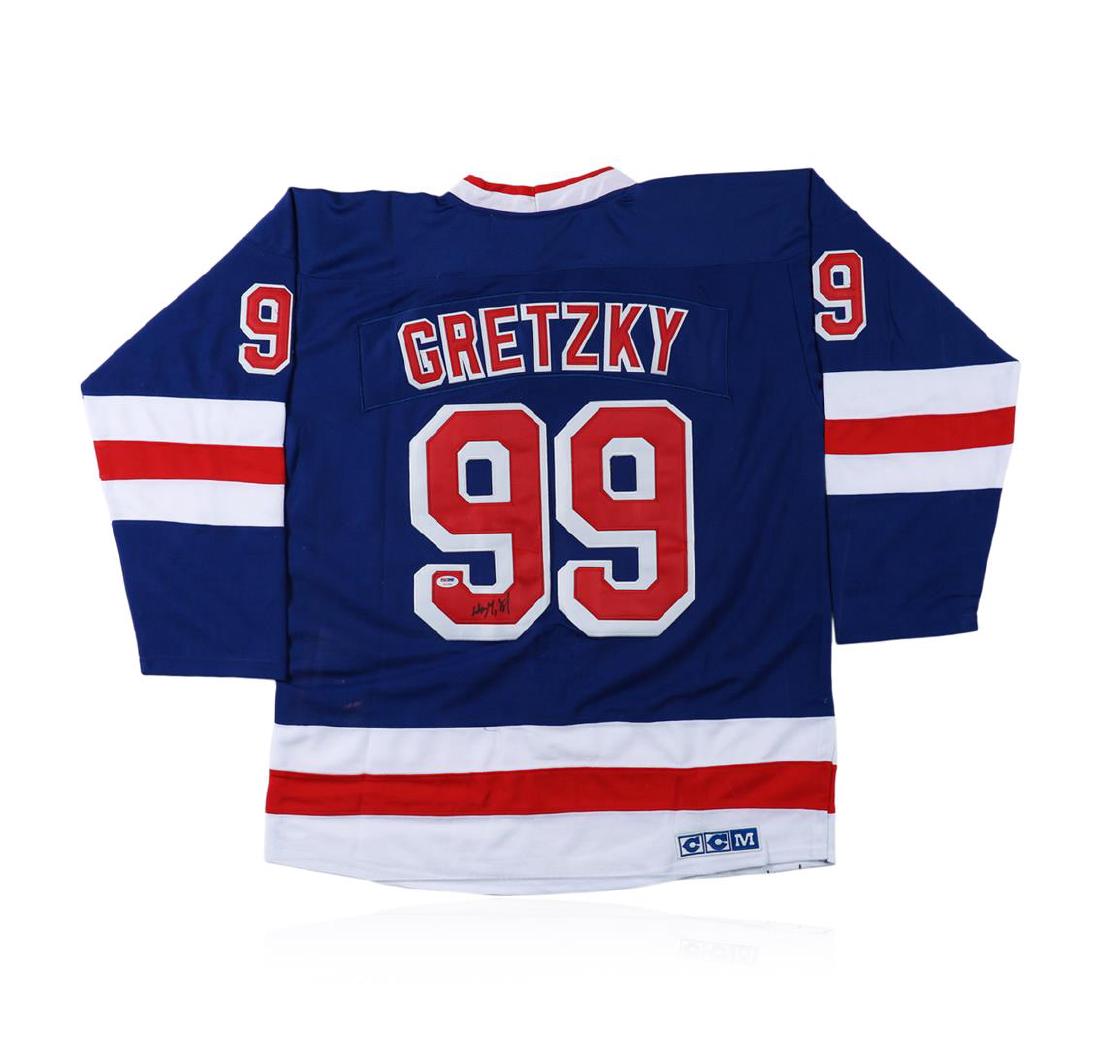 PSA Certified Wayne Gretzky Autographed Hockey Jersey: One PSA Certified Wayne Gretzky Autographed Hockey Jersey. PSA Certified.