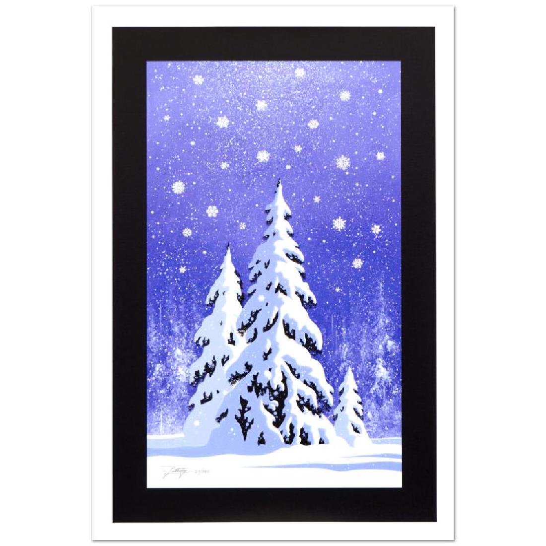 December by Rattenbury, Jon: "December" is a limited edition giclee on canvas by Jon Rattenbury, numbered and hand signed by the artist! Includes Certificate of Authenticity! Measures approx. 12" x 20" (image) with an additional 