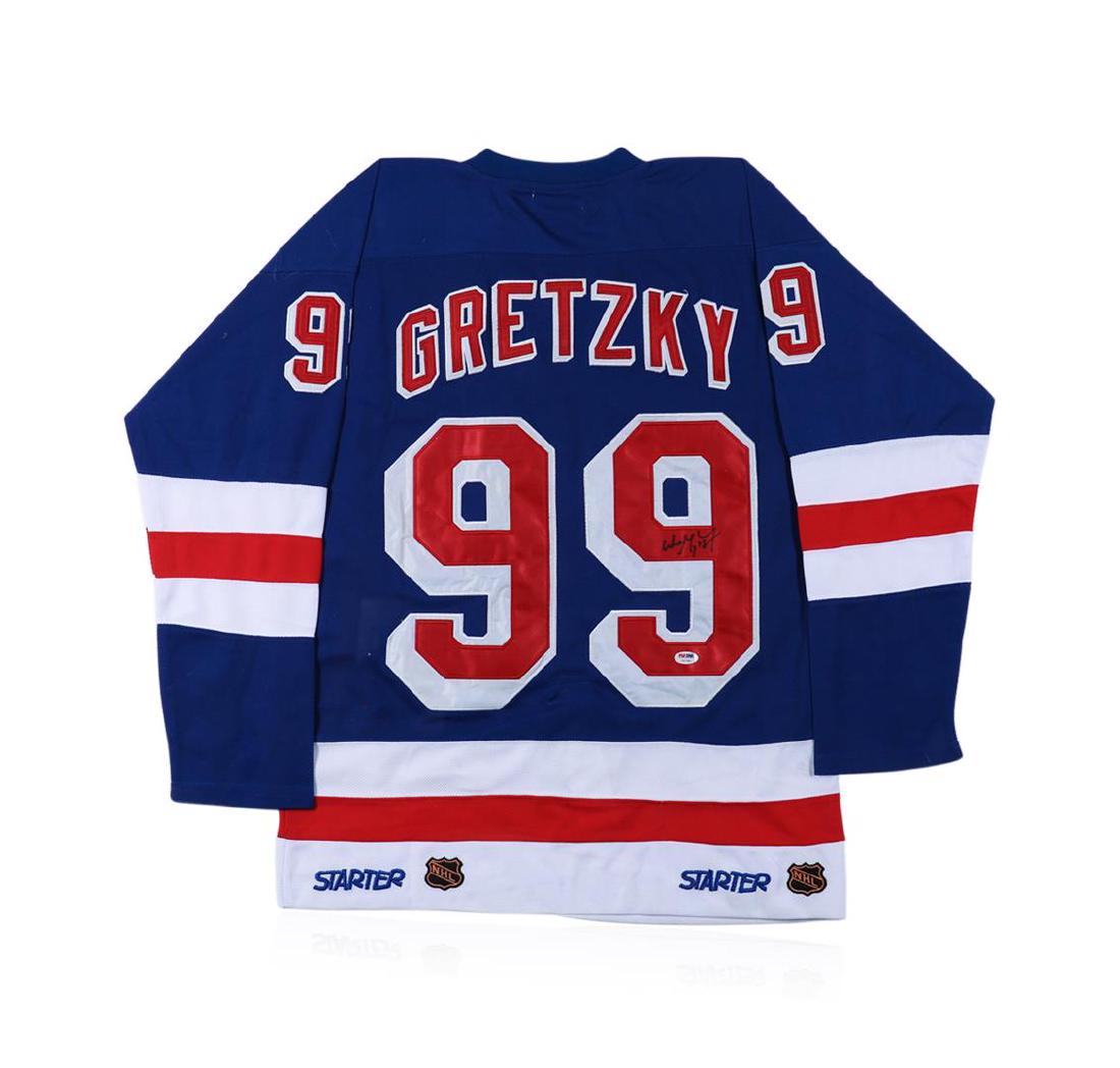 PSA Certified Wayne Gretzky Autographed Hockey Jersey: One PSA Certified Wayne Gretzky Autographed Hockey Jersey. PSA Certified.
